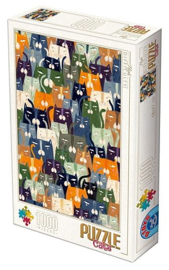 D-Toys Puzzle Mačky 1000 dielikov