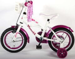 Volare Heart Cruiser 12 palcový dievčenský bicykel, viola biela