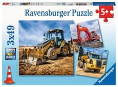Ravensburger Puzzle Stavebné stroje 3x49 dielikov