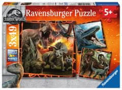 Ravensburger Puzzle Jurský svet: Inštinkt lovca 3x49 dielikov