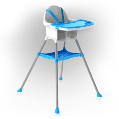 Doloni Detská jedálenská stolička bielo-modrá