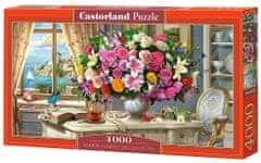 Castorland Puzzle Letná kytica so šálkou čaju 4000 dielikov