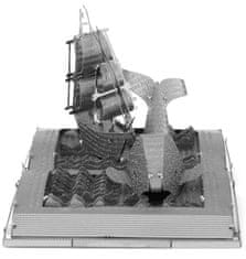 Metal Earth 3D puzzle Kniha: Biela veľryba
