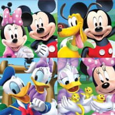 EDUCA Puzzle v kufríku Mickey Mouse a kamaráti 4v1 (12,16,20,25 dielikov)