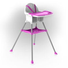 Doloni Detská jedálenská stolička bielo-fialová