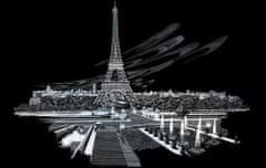 Royal & Langnickel Strieborný škrabací obrázok Eiffelova veža - veľký