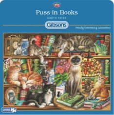 Gibsons Puzzle Mačičky v knihách 1000 dielikov