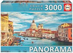 EDUCA Panoramatické puzzle Canal Grande, Benátky 3000 dielikov