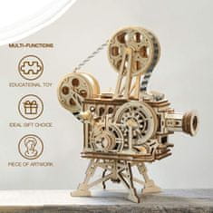 Robotime Rokr 3D drevené puzzle Mechanický filmový projektor 183 dielikov