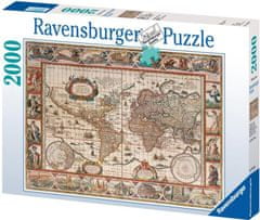 Ravensburger Puzzle Mapa sveta r. 1650, 2000 dielikov