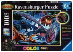 Ravensburger Svietiace puzzle Ako vycvičiť draka III XXL 100 dielikov
