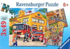 Ravensburger Puzzle Hasiči 3x49 dielikov