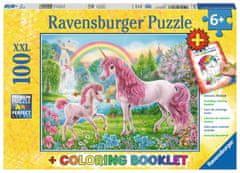 Ravensburger Puzzle Magickí jednorožci XXL 100 dielikov + omaľovánky