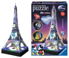 Ravensburger Svietiace 3D puzzle Nočná edícia Eiffelova veža Disney 216 dielikov