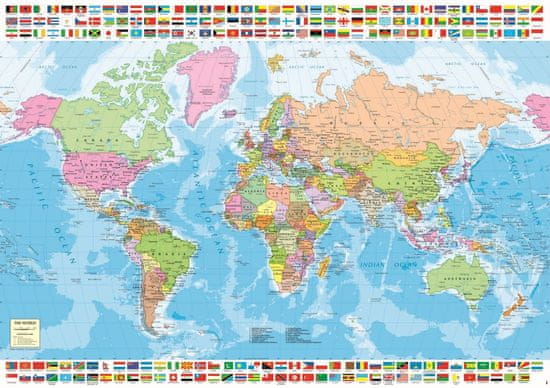 EDUCA Puzzle Politická mapa sveta 1500 dielikov
