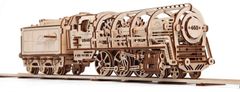 UGEARS 3D puzzle Parná lokomotíva s vagónom 443 dielikov