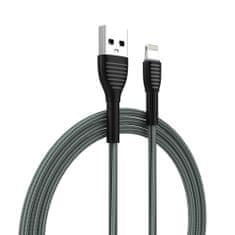 ColorWay Kábel USB Apple Lightning (braided cloth) 3.0A 1m - gray