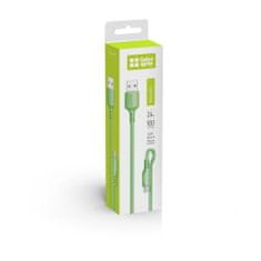 ColorWay Kábel USB MicroUSB (soft silicone) 2.4A 1m - green