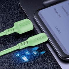 ColorWay Kábel USB MicroUSB (soft silicone) 2.4A 1m - green