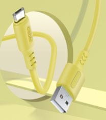ColorWay Kábel USB MicroUSB (soft silicone) 2.4A 1m - yellow