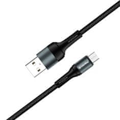 ColorWay Kábel USB MicroUSB (nylon) 2.4A 1m - black