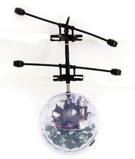 Teddies Vrtuľníková guľa lietajúca plast 13x11cm s USB káblom na nabíjanie