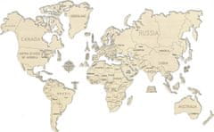 Wooden city Drevená mapa sveta veľkosť XL (120x80cm)