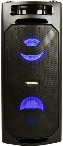 parádne Bluetooth párty reproduktor Toshiba ty asc51 aux in usb port ipx2 odolnosť ekvalizér silný zvuk super bass funkcie vstavaná batéria LED svetelné efekty