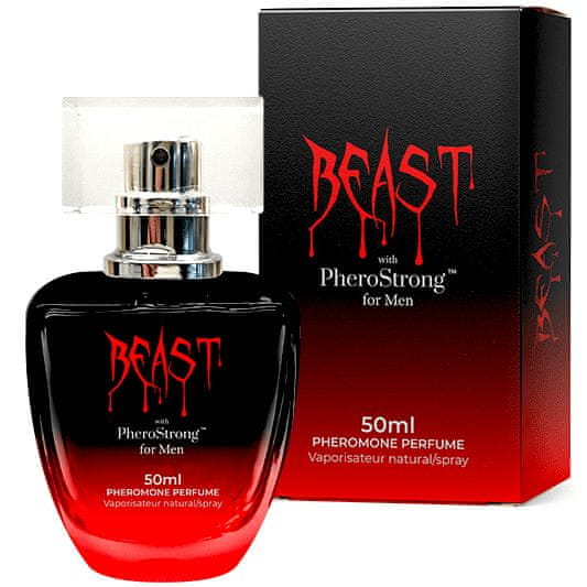 Phero Strong Beast men limitovana edicia pánsky parfum men s mužskými feromónmi silne stelesňuje sily a odvahy elegantným a atraktívnym 50ml PheroStrong