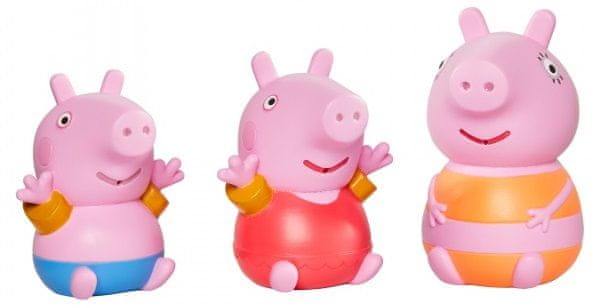 WEBHIDDENBRAND TOOMIES - Prasiatko Peppa Pig, mamička a Tom - striekajúce hračky do vody