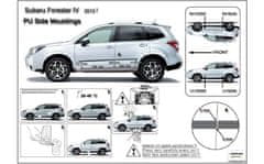 Rider Ochranné lišty bočných dverí, Subaru Forester IV, 2012-2018
