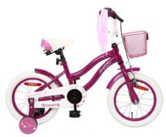 Amigo Flower 14 palcový dievčenský bicykel, fialový