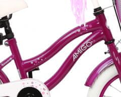 Amigo Flower 14 palcový dievčenský bicykel, fialový