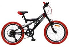 Amigo Fun Ride Junior 20 palcový bicykel, čierno-červený