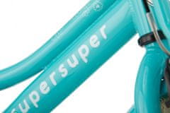 Supersuper Cooper 12 palcový dievčenský bicykel, tyrkysová