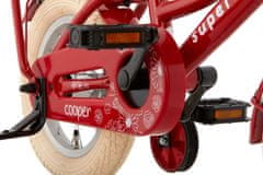 Supersuper Cooper 14 palcový dievčenský bicykel, červený