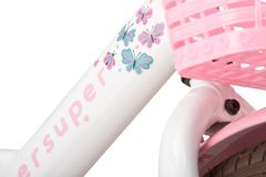 Supersuper Little Miss 18 palcový dievčenský bicykel, bielo ružový
