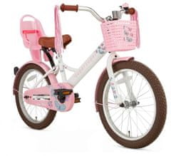 Supersuper Little Miss 18 palcový dievčenský bicykel, bielo ružový