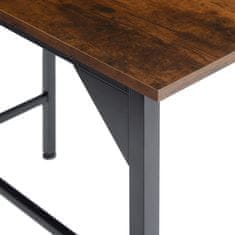 tectake Zostava stola a lavičiek Bolton 2+1 - Industrial tmavé drevo
