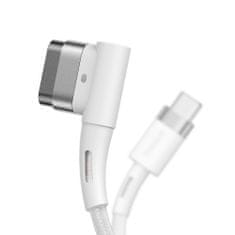 BASEUS Zinc magnetický kábel L-shape MacBook Power / USB-C 60W 2m, biely
