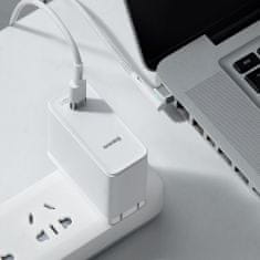 BASEUS Zinc magnetický kábel L-shape MacBook Power / USB-C 60W 2m, biely