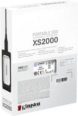 Kingston XS2000 - 500GB (SXS2000/500G), strieborná