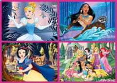 EDUCA Puzzle Disney princeznej 4v1 (50,80,100,150 dielikov)