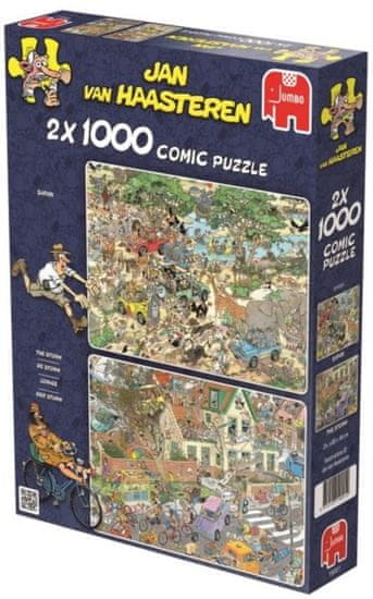 Jumbo Puzzle Safari a Búrka 2x1000 dielikov
