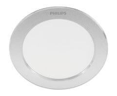 Philips LED Zapustené bodové svietidlo Philips DIAMOND CUT DL251 8718699778057 3,5W 300lm2700K IP20 9,5 cm strieborné