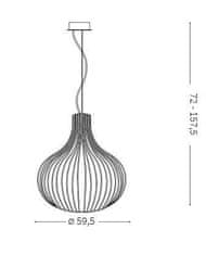 Ideal Lux Závesné svietidlo Ideal Lux Onion SP1 D60 205311 1x60W 59,5cm