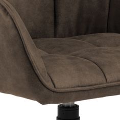 Design Scandinavia Jedálenská stolička s opierkami Brenda, textil, hnedá