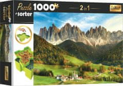 Trefl Puzzle s triedičom 2v1 Dolomity, Taliansko 1000 dielikov