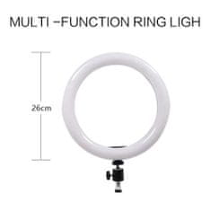 MG Selfie Ring kruhové LED svetlo 10.2'' + statív 1.6m, čierne