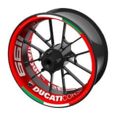 SEFIS jednodielne polepy na kolesá DUCATI Corse 1199 červená